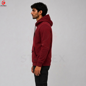 Sudadera con Capucha Esencial para Hombre, Mezcla de Algodón Premium, Ecológica, Resistente al Viento, Cómoda, Corte Regular, Ropa de Invierno - Product Image 4