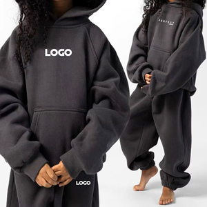 PERFECT INDUSTRY Kids Clothing Beige Color Girls Hoodie Sweatpants Set Children's Unisex Tracksuits All Sizes Sweatsuit <b>Jumper</b> - Product Image 4