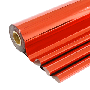 Film métallique rouge brillant effet miroir pour marquage à chaud, idéal pour boîtes cosmétiques, emballages cadeaux et impression d'étiquettes – Film durable en gros pour OEM - Product Image 1