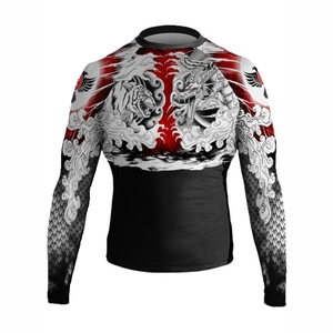 Mma BJJ เสื้อแรชการ์ดแขนยาวสำหรับผู้ชายเสื้อรัดรูประบายอากาศได้ดีเสื้อต่อสู้เพื่อ2026แบบยุโรปอเมริกา - Product Image 3