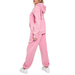 Conjuntos de punto gofrado personalizados para mujer: Chaqueta térmica con cremallera y pantalones acampanados, chándal de 2 piezas para mujer - Product Image 2