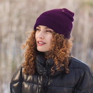 Gorro de Invierno Unisex de Punto a Mano 100% Algodón con Patrón a Cuadros, Doble Capa, Cálido, Ultrasuave y Sin Picazón - Product Image 3