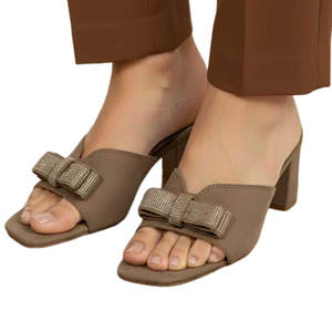 Sandalias de Tacón Antideslizantes con Diseño Personalizable y Estilo Único, Impresas con Tendencia de Moda, Parte Superior de Cuero Genuino, Gamuza y Terciopelo, Alta Calidad - Product Image 1