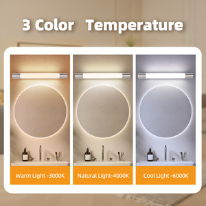 Appliques murales LED 8W pour intérieur, chrome poli, IP44, luminaires de salle de bain pour miroir, éclairage mural élégant et étanche - Product Image 2