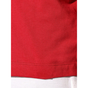 T-shirt Homme Rouge Col Rond Manches Courtes Coupe Droite Haute Qualité Polyester/Coton Décontracté Imprimé Logo Avant Anti-Plis Respirant - Product Image 6