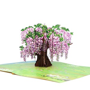 การ์ดป๊อปอัพ 3 มิติ ลายดอกไม้หลากสีสัน การ์ดอวยพรทำมือ ของขวัญปี 2026 การ์ดป๊อปอัพ 3 มิติ ป่าดอกไม้ งานฝีมือกระดาษป๊อปอัพ - Product Image 3