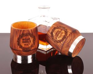 Vaso de Bourbon de Madera Moderno Hecho a Mano, Ecológico y Duradero |   Decoración de mesa para inauguración de casa, boda, cumpleaños |   Al por Mayor - Product Image 1