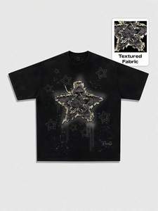 เสื้อเชิ้ตผู้ชายทรงบ็อกซี่ผ้าฝ้ายหนาน้ำหนัก 300 GSM สไตล์สตรีทแวร์แบบโอเวอร์ไซส์  รับผลิตตามแบบ OEM พร้อมงานปักลายแบบดิสเทรส  ขายส่งจากผู้ผลิต - Product Image 2