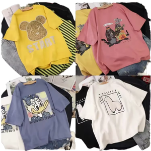 Women's Streetwear Eco-Friendly Customized Cartoon Printed Short Sleeve Regular Fit Cotton Jersey T-Shirt O-Neck Casual <b>Spring</b> - Product Image 1