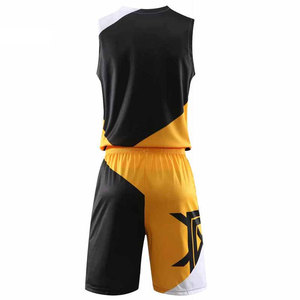 Harga Grosir Seragam Basket Pria Polos Berkualitas Tinggi Nyaman Bahan Polyester/Katun Anti-UV Bernapas Dapat Dicetak Nama Tim - Product Image 3
