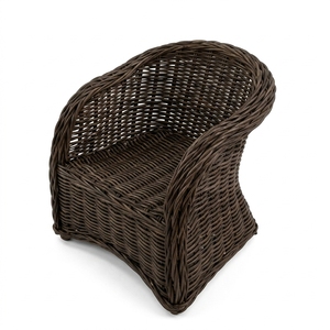 Fauteuils Enfant en Rotin Marron Rétro en Gros, Sièges pour Salle de Jeux, Panier de Crèche Adorable, Fauteuil Miniature Léger - Product Image 1