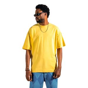 T-shirts à manches courtes avec logo personnalisé anti-rides 100% T-shirt en coton épais lavé à l'acide pour hommes - Product Image 1