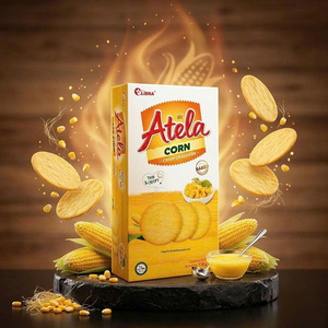 แครกเกอร์ข้าวโพดอบกรอบ 150 กรัม ขนมขบเคี้ยวเพื่อสุขภาพ พร้อมบิสกิตเม็ดมะม่วงหิมพานต์ 195 กรัม ผลิตโดยโรงงาน ODM เวียดนาม - Product Image 1