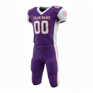Conjunto de Uniforme de Fútbol Americano Personalizable, Pantalones Cortos y Camiseta, 100% Poliéster Transpirable, Tallas Grandes, Logotipo Frontal con Impresión Digital - Product Image 4