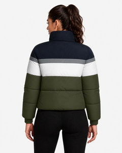 Chaqueta de Invierno Acolchada Verde Oliva de Alta Calidad con Contraste, Última Tendencia, Cortavientos, Impermeable, con Calefacción, al Mejor Precio - Product Image 4