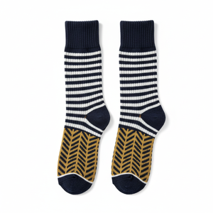 Premium Custom Knitted Crew & Knee-High <b>Socks</b> - Breathable Quick-Dry Cotton Blend - Product Image 1