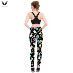 Leggings Deportivos de Cintura Ancha con Estampado Floral y de Calaveras para Mujer, Transpirables, de Primera Calidad, Hechos en Pakistán, del Mejor Proveedor - Product Image 5