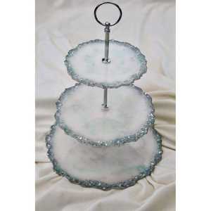 Soporte para Pastel de Resina Rosa Elegante y Popular, con Base, Perfecto para Bodas, Fiestas y Ocasiones Especiales - Product Image 1