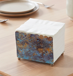 Porte-mouchoirs en métal au design vintage, en fer de qualité supérieure avec une finition élégante, parfait pour une utilisation élégante sur la table. - Product Image 5