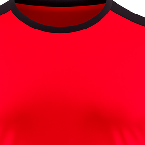 Camiseta de Fútbol Roja de Manga Corta para Hombre, Cuello Redondo, Ajustada, Transpirable, de Poliéster, para Todas las Temporadas, Ropa Deportiva - Product Image 3