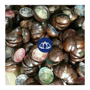 2026 MOST WANTED Blue Lotus Aaron Bol en coque de noix de coco, artisanat vietnamien de laque, fait main, écologique, durable, pour la présentation de fruits - Product Image 5
