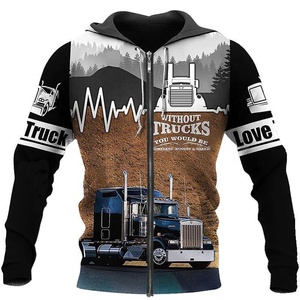 Sudadera con Capucha Unisex para Auto/Camioneta, Impresión 3D por Sublimación, Diseño Casual con Cierre, Último Modelo 2026 - Product Image 1