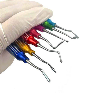 Ensemble de 7 instruments de dentisterie manuels pour le placement de résine composite, en acier inoxydable, manche épais, réutilisables - Product Image 3
