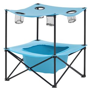 Tavolo da Campeggio e Picnic Pieghevole Portatile, Leggero, in Tessuto Oxford 600D Impermeabile, Tavolo da Viaggio e Spiaggia con Base per le Gambe - Product Image 3