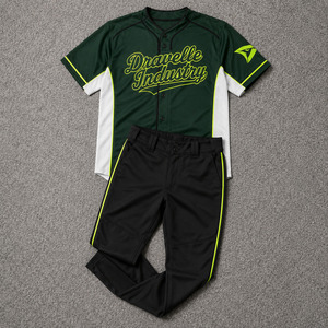 OEM Custom Men's Softball Team Uniform Jersey Pants 3D Puff Numbers Side Mesh Panels Performance <b>Athletic</b> Game Set - Product Image 1