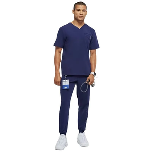 Uniformes Médicos de Alta Calidad, Conjuntos de Pantalones Jogger y Blusa de Manga Corta para Enfermeros, Uniformes de Hospital para Hombres - Product Image 1
