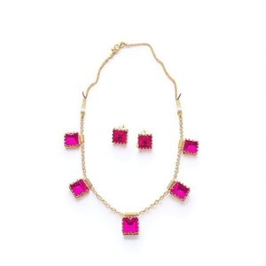 Jewelemarket 10575505PGR Elegant Gold Plated Fine Designer <b>Crystal</b> Necklace Featuring Zircon Made Copper Alloy for Bridal - Product Image 3