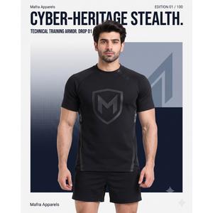 T-shirt Techwear personnalisé avec logo pour homme, 240 g/m², maille Scuba Spacer sans couture, imperméable, zippé, streetwear, jusqu'à 6XL, fabrication OEM - Product Image 5