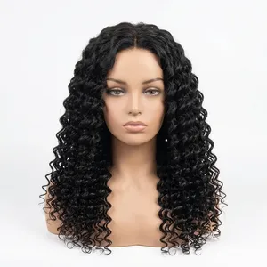 100% Remy Weft Curly Hair Highlighted Full Lace <b>Wig</b> <b>Long</b> Brown Natural Wave Texture Human Weft Customizable - Product Image 1