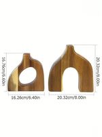 Vase en bois fait main, forme galet, style moderne minimaliste, pour décoration de table et d'intérieur - Vente chaude