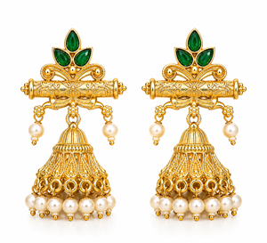 Trade Assurance Oxidized Silver <b>Gold</b>-Plated Bohemian Indian <b>Dangle</b> Jhumka <b>Earring</b> for Women Wholesale Supplier Direct Factory - Product Image 1