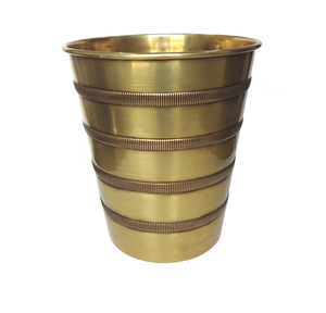 Poubelle décorative vintage dorée de qualité supérieure avec détails en relief royaux - Product Image 6