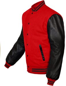 Nouvelle arrivée : veste en laine pour homme avec manches en cuir véritable, style Letterman, universitaire, sportive, baseball, varsity - Product Image 4