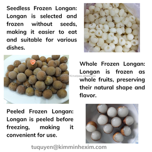Longanes surgelées de haute qualité en provenance du Vietnam pour l'exportation, procédé BQF, emballage sous vide et en vrac - Product Image 3