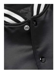 New Winter Fashion Style Satin Canvas Plaid <b>Vintage</b> <b>Varsity</b> <b>Jacket</b> Embroidery Baseball Letterman Zipper Regular Sleeve - Product Image 3