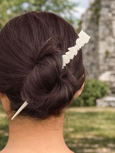 Pasador de Pelo Hecho a Mano con Madera y Hueso, Ecológico, Impermeable, Estilo Boho, para Mujer, con Artesanía Natural - Product Image 3