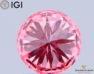 Diamante Cultivado en Laboratorio CVD de Corte Redondo, Color Rosa Intenso, Claridad VVS2, 1.00 Quilates, con Certificado IGI, 6.39 mm, para Colgante de Lujo - Product Image 6