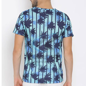 T-shirt pour homme personnalisé en usine, 220 GSM, polyester et coton, respirant, écologique, coupe ample, haute qualité, impression de logo frontal OEM - Product Image 3