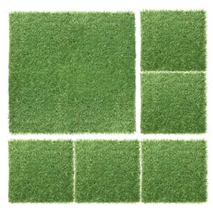 8 pièces de dalles de gazon synthétique épaisses et emboîtables, 12''x12'', carrées, pour revêtement de sol réaliste en gazon artificiel résistant à l'eau - Product Image 2