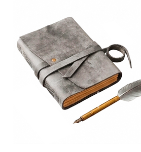 Wholesale Gray Leather Diary <b>Notebook</b> with Strip Closure Customizable Design/Logo Multi-Size Options 25 Pieces MOQ - Product Image 1