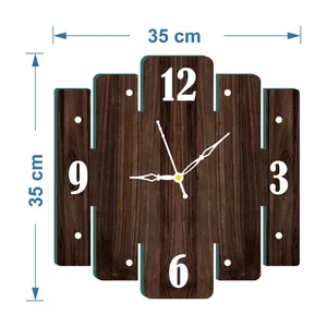 Rustic Wooden <b>Clock</b> Handmade Decorative Natural Wood Wall Hanging <b>Clock</b> For Home Handmade Wooden <b>Clock</b> By AALIYAN IMPEX - Product Image 2