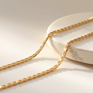 Cadena de Oro Real de Venecia del Este, Collares de Oro de 9K, 10K y 14K para Mujer, Collares con Colgante Fino, Joyería de Oro Sólido, Collar con Cadena de Caja - Product Image 5