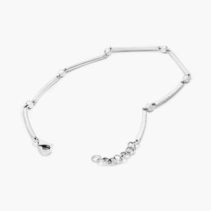 Women's Luxury Bar Diamond <b>Bracelet</b> with Natural Round Brilliant Cut Filled Diamonds in White <b>Gold</b> - Product Image 2