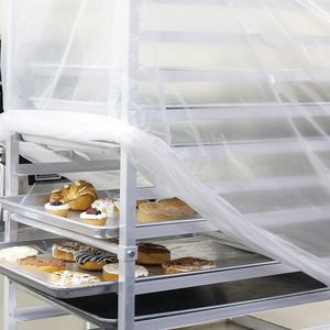 Desechables 60x80 Roll-on Bun Rack Covers 0,6 Mil de espesor Cubiertas de estante de pan de polietileno para panaderías Industrias alimentarias de tamaño completo - Product Image 3