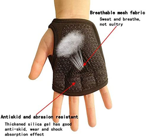 High Quality Fingerless Gloves Neoprene Breathable Fitness Gloves with Anti-Slip Palm Protection for Strength Training - Product Image 6