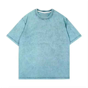 เสื้อยืดแขนสั้นผู้ชายไซส์ใหญ่ ผ้าฝ้าย 100% สีพื้น ซักแล้ว ทรงโอเวอร์ไซส์ คอกลม ผ้าถักเนื้อนุ่ม สวมใส่สบาย - Product Image 6